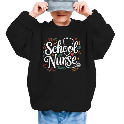 School Nurse Back To School Nurse Life Graphic Kid Sweatshirt - Savourry