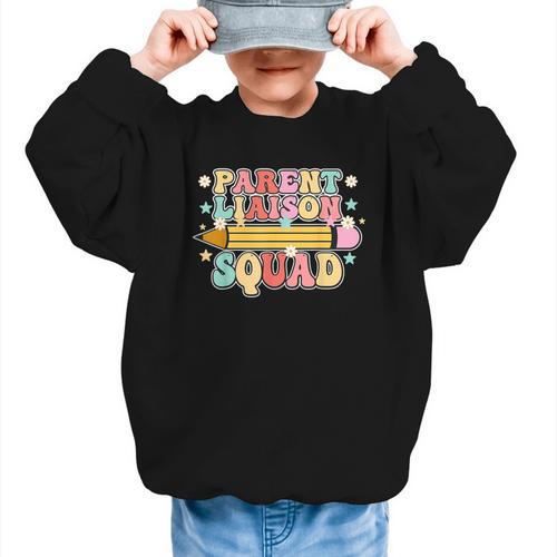 School Parent Liaison Squad Retro Back To School Graphic Kid Sweatshirt - Savourry