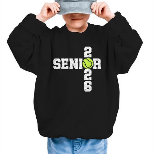 Senior Class Of 2026 Tennis Seniors Back To School 2026 Graphic Kid Sweatshirt - Savourry