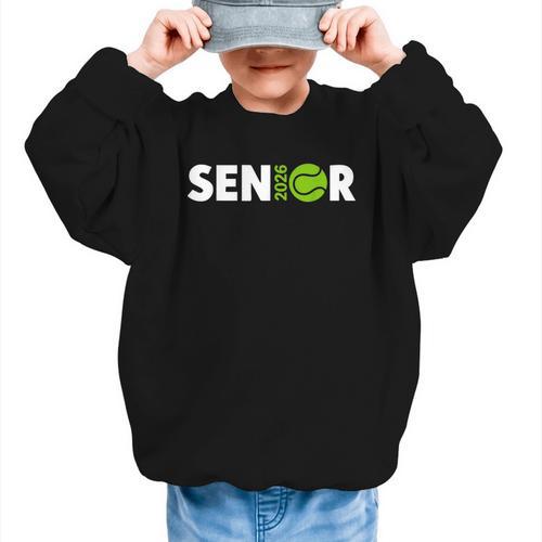 Senior Tennis 2026 Class Of 2026 Graduate Back To School Fun Graphic Kid Sweatshirt - Savourry