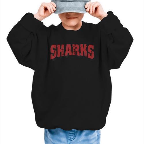 Sharks Back To School Spirit M Graphic Kid Sweatshirt - Savourry