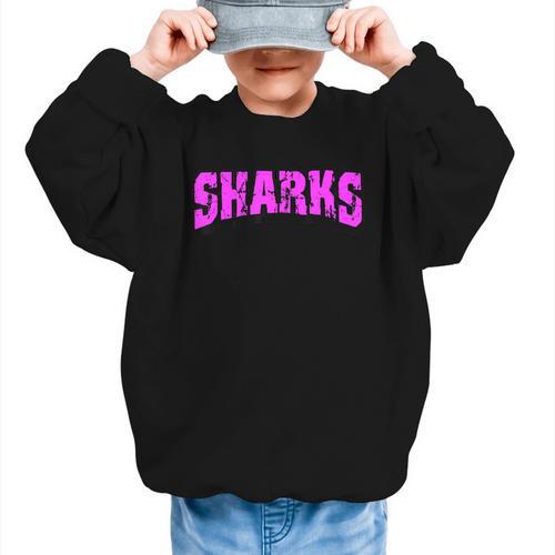 Sharks Back To School Spirit Pk Graphic Kid Sweatshirt - Savourry