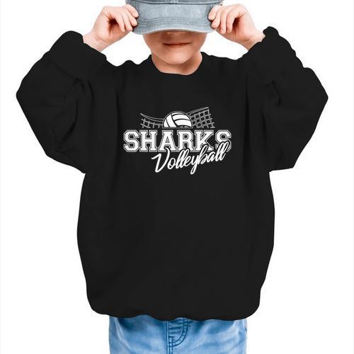 Sharks Volleyball Back To School Spirit Graphic Kid Sweatshirt - Savourry