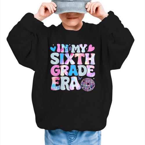 In My Sixth Grade Era Cool 6th Grade Tie Dye Back To School Graphic Kid Sweatshirt - Savourry