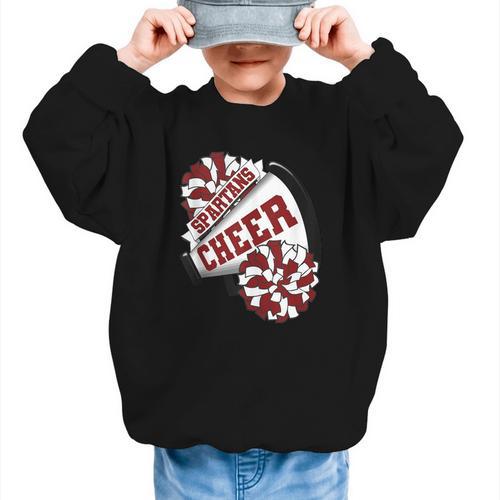 Spartans Cheer Back To School Cheerleading Spirit M Graphic Kid Sweatshirt - Savourry