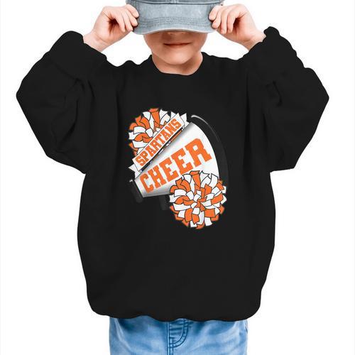 Spartans Cheer Back To School Cheerleading Spirit O Graphic Kid Sweatshirt - Savourry