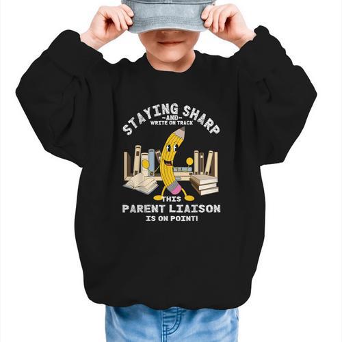Stay Sharp Parent Liaison Back To School Pencil Graphic Kid Sweatshirt - Savourry