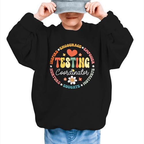 Testing Coordinator Appreciation Week Back To School Graphic Kid Sweatshirt - Savourry