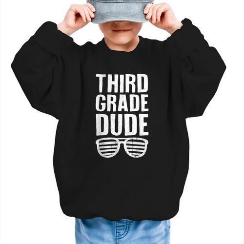 Third Grade Dude First Day Back To School Boys Kids Graphic Kid Sweatshirt - Savourry