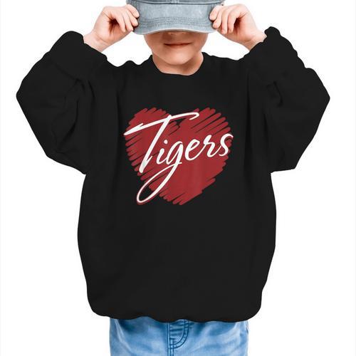 Tigers Heart Back To School Spirit M Graphic Kid Sweatshirt - Savourry