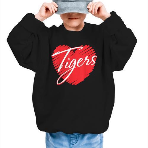 Tigers Heart Back To School Spirit R Graphic Kid Sweatshirt - Savourry