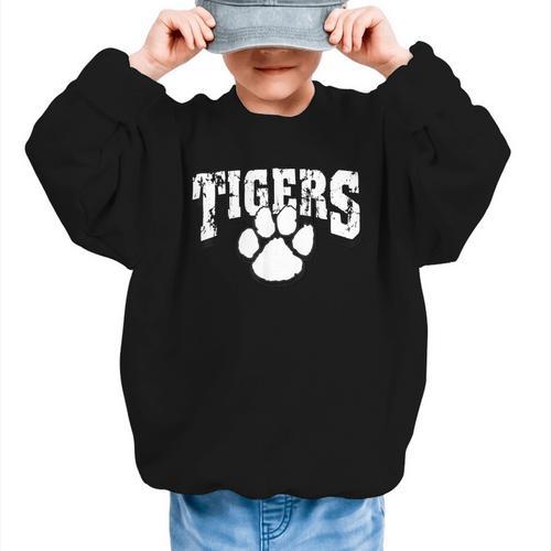Tigers School Spirit Back To School B Graphic Kid Sweatshirt - Savourry