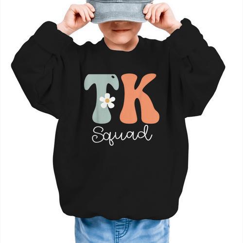 TK Squad Groovy Women Appreciation Day Hello Back To School Graphic Kid Sweatshirt - Savourry