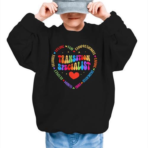 Transition Specialist Appreciation Week Back To School Graphic Kid Sweatshirt - Savourry