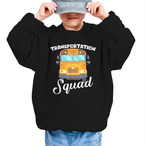 Transportation Squad Back To School Bus Driver Monitor Aide Graphic Kid Sweatshirt - Savourry