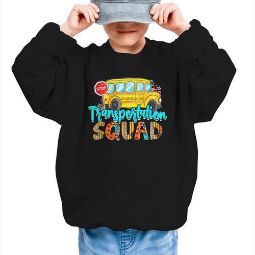 Transportation Squad Bus Driver Back To School Graphic Kid Sweatshirt - Savourry