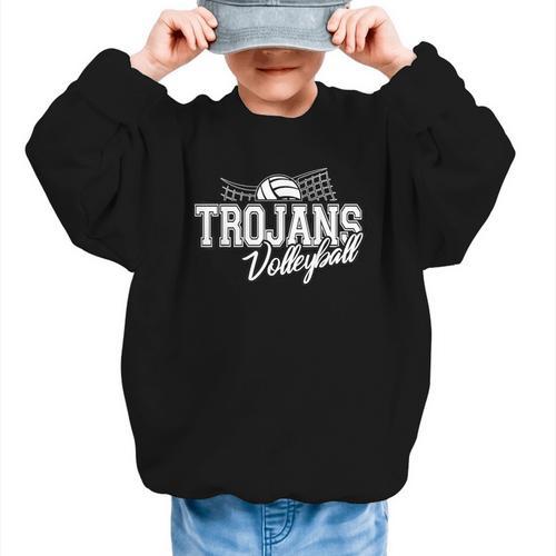 Trojan Volleyball Back To School Spirit Graphic Kid Sweatshirt - Savourry