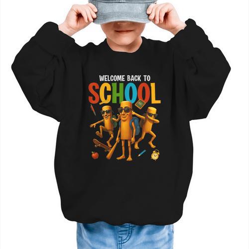 Tung Tung Tung Sahur Back To School Italian Brainrot Meme Graphic Kid Sweatshirt - Savourry