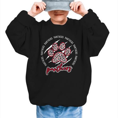 Vintage Panthers School Sports Name Spirit Back To School Graphic Kid Sweatshirt - Savourry