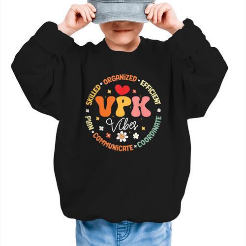 VPK Vibes First Day Of Back To School Appreciation Week Graphic Kid Sweatshirt - Savourry