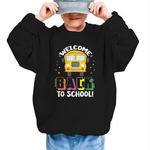 Welcome Back To School Bus Driver First Day Of School Graphic Kid Sweatshirt - Savourry