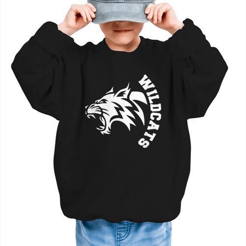 Wildcats High School Spirit Fan Team Back To School Graphic Kid Sweatshirt - Savourry