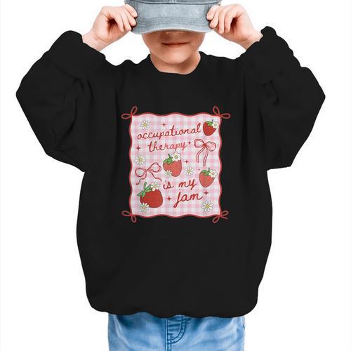 Women Occupational Therapy Cute Strawberry OT Back To School Graphic Kid Sweatshirt - Savourry