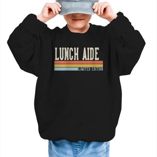 Women's Lunch Aide Week Retro Vintage Back To School Day Graphic Kid Sweatshirt - Savourry