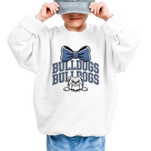 Bulldogs Mascot Team Spirit Sports Fan Back To School Graphic Kid Sweatshirt - Savourry