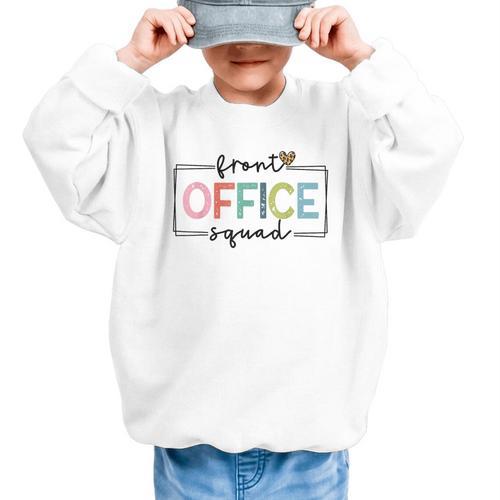 Cute Front Office Squad Secretary Admin Back To School Women Graphic Kid Sweatshirt - Savourry