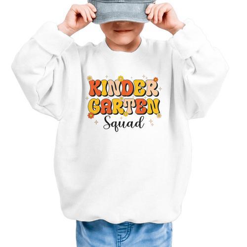 Kinder Garten Squad Team Back To School Kinder Garten Kids Graphic Kid Sweatshirt - Savourry