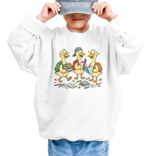 Kindergarten 1st Grade Goose Back To School Boys Graphic Kid Sweatshirt - Savourry