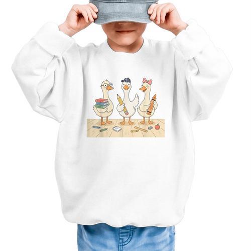 Kindergarten 1st Grade Goose Back To School Kids Graphic Kid Sweatshirt - Savourry