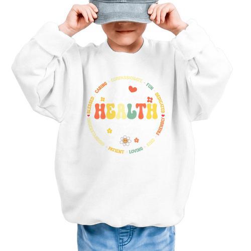 School Health Team Squad Back To School Nurse Squad Premium Tri-Blend Graphic Kid Sweatshirt - Savourry