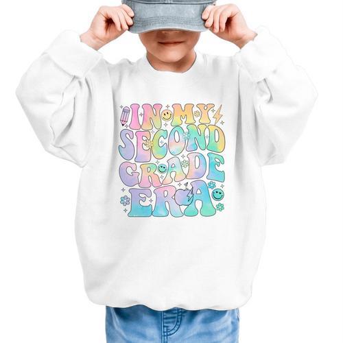 In My Second Grade Era Girl Tie Dye 2nd Grade Back To School Performance Graphic Kid Sweatshirt - Savourry