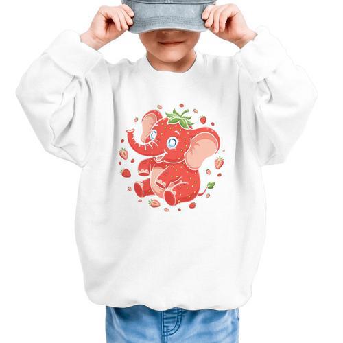 Strawberry Elephant Italian Brainrot Meme Back To School Premium Tri-Blend Graphic Kid Sweatshirt - Savourry