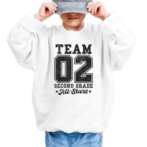 Team 2nd Grade All-Stars Back To School Sports Jersey Graphic Kid Sweatshirt - Savourry