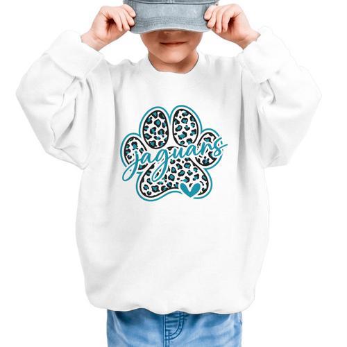Vintage Jaguar School Sports Team Spirit Back To School Graphic Kid Sweatshirt - Savourry