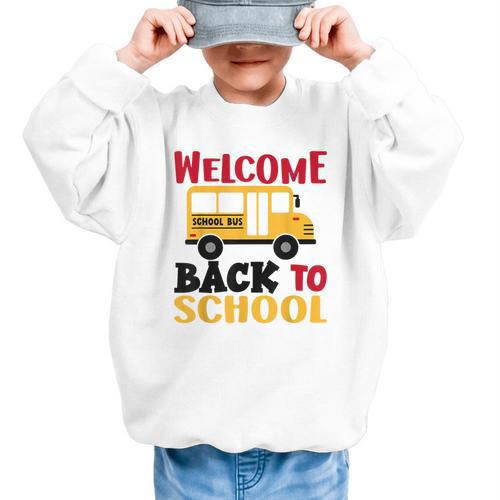 Welcome Back To School For Bus Drivers First Day Of School Graphic Kid Sweatshirt - Savourry