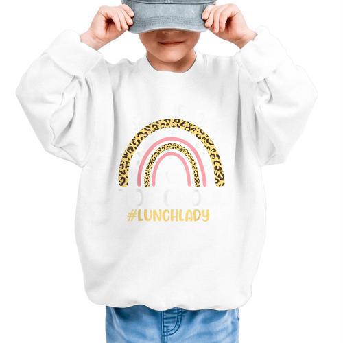 Welcome Back To School Lunch Lady First Day Of School Graphic Kid Sweatshirt - Savourry