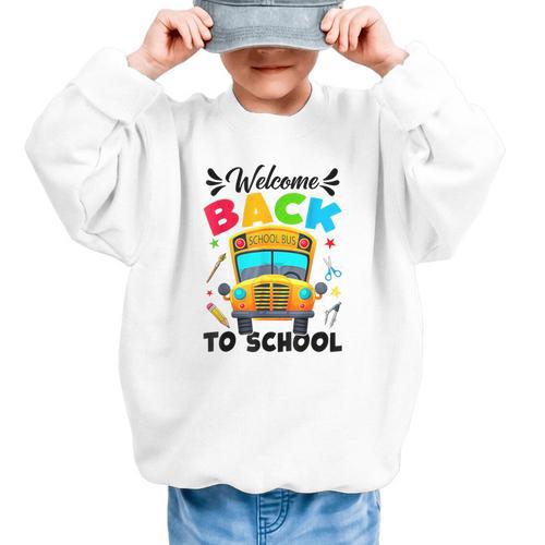 Welcome Back To School Outfit School Bus Driver Graphic Kid Sweatshirt - Savourry
