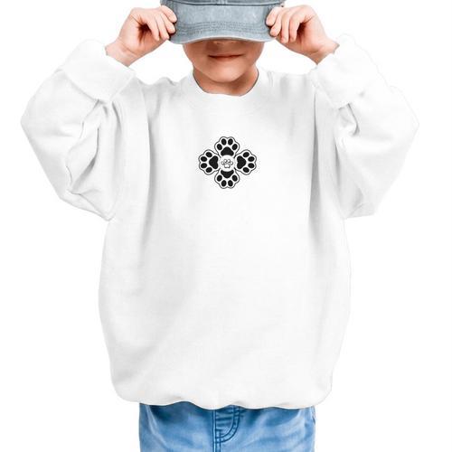 Wildcats Flower Sports Fan Team Spirit Mascot Back To School Graphic Kid Sweatshirt - Savourry