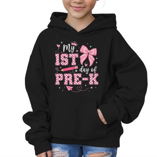 My 1st Day Of Pre-K PreK Pre K 2025 Back To School Girls Graphic Kid Hoodie - Savourry