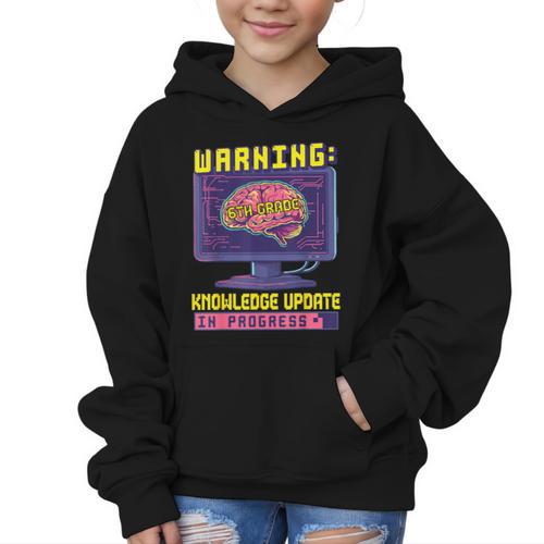 6th Grade Back To School Sixth Grade Smart Boys Computer Graphic Kid Hoodie - Savourry