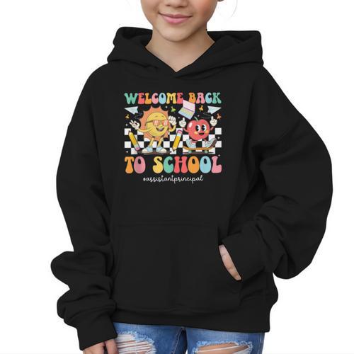 Back To School Assistant Principal First Day Of School Graphic Kid Hoodie - Savourry