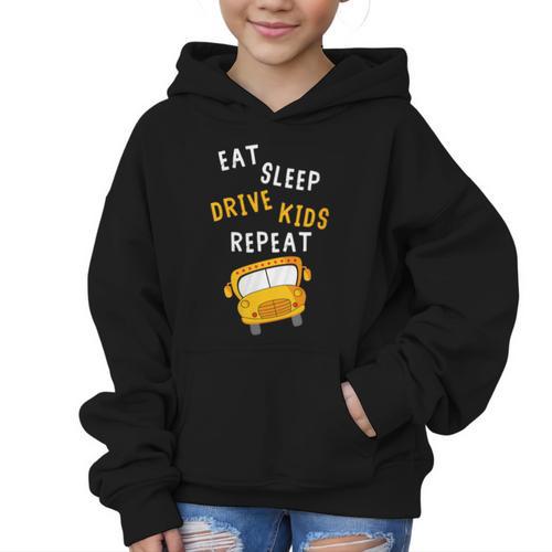 Back To School Bus Driver Appreciation Thank You Quote Graphic Kid Hoodie - Savourry