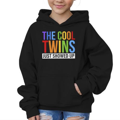 Back To School Cool Twins Just Showed Up Kid Boy Teen Twin Graphic Kid Hoodie - Savourry
