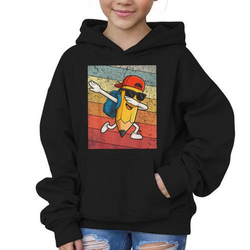 Back To School Dabbing Pencil First Day Boys Kids Graphic Kid Hoodie - Savourry