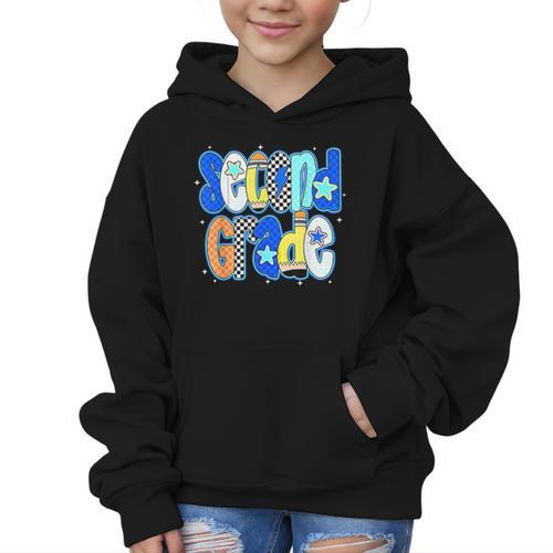 Back To School Hello Second Grade Team 2nd Grade Boy Girl Graphic Kid Hoodie - Savourry