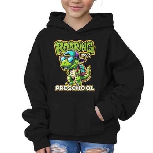 Back To School Preschool Dinosaur First Day Of School Boy Graphic Kid Hoodie - Savourry